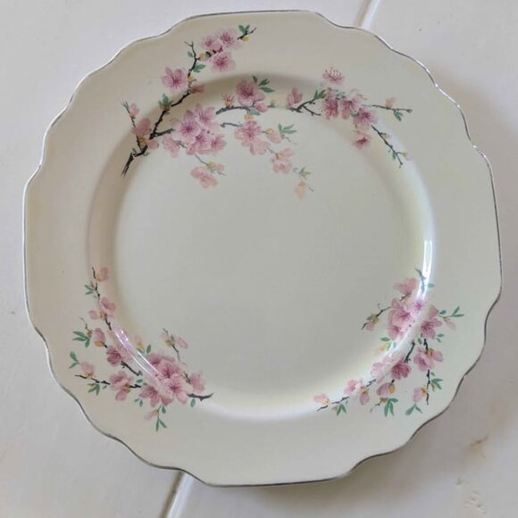 VTG 1930's LIDO W.S. George Canarytone USA 5 Dessert and 3 Salad Plates Floral - Picture 10 of 10